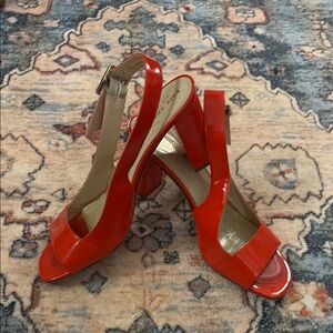 Kate Spade Patent Leather Red Block Heels
